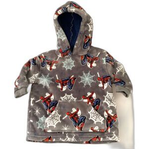 Marvel Spider-Man Toddler Fleece Hoodie Wearable Blanket 2T Excellent Condition